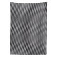 thumbnail image 2 of Retro Tablecloth, Abstract Vintage Horizontally Line Wavy Ovals Classic Mosaic Style Simplistic, Rectangle Satin Table Cover for Dining Room and Kitchen, 60" X 90", Grey Charcoal Grey, by Ambesonne, 2 of 2