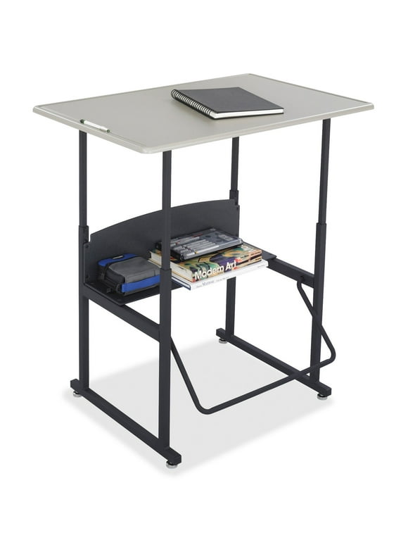 Safco AlphaBetter 24" x 36" Adjustable Standing Student Desk in Beige