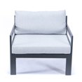 thumbnail image 2 of Juego de 2 sillones de aluminio negro para patio al aire libre de LeisureMod Chelsea con cojines LeisureMod CSAR30LGR2, 2 of 2