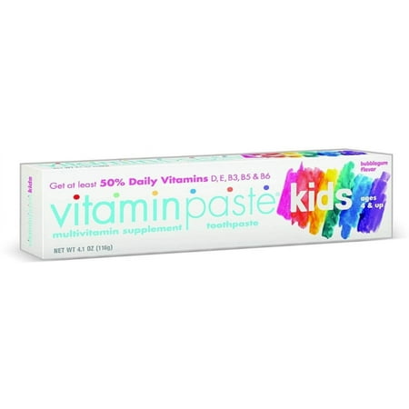 Vitaminpaste Kids Toothpaste, Bubblegum Flavor, 4.1 oz