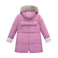 thumbnail image 3 of XXWXYD Winter Coats for Teen Girls Little Girls, Hooded Thicken Windproof Zipper Jacket, Warm Puffer Outwear for School Daily, 3 of 8