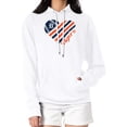 thumbnail image 4 of Women's G-III 4Her by Carl Banks  White Detroit Tigers Heart Fleece Pullover Hoodie, 4 of 5