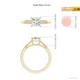 thumbnail image 4 of ANGARA Natural Princess-Cut Diamond Ring with Milgrain in 14K Yellow Gold for Women (Size-5.4mm| Color-H| Clarity-SI2) | April Birthstone, Anniversary, Jewelry Gift for Women | Natural Diamond Ring, 4 of 8