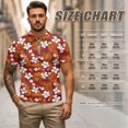 thumbnail image 6 of HUIACONG Matching Golf Shirts for Couples Women's Golf Tops Mens Shirt Short Sleeve Moisture Wicking Quick Dry His and Hers Matching Outfits Zip Up Collared Hibiscus Floral Orange Man S, 6 of 6