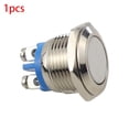 thumbnail image 3 of 16Mm Screw Foot Waterproof Metal Push Button Switch Self-Reset Power Switch Flat Head, 3 of 7