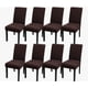 thumbnail image 1 of 8 Fundas Lisas Elásticas Protectoras Para Silla De Comedor Modelo Café, 1 of 4