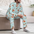 thumbnail image 7 of Disketp Rabbit Is Eating Carrots Mens Pajama Set, Soft Warm Long Sleeve Sleepwear, Cozy Button-Down Pjs for Men-Medium, 7 of 7