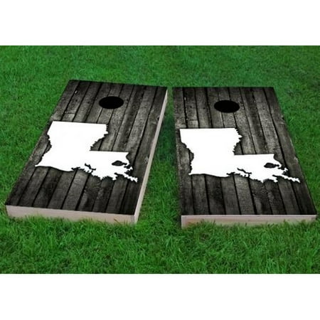 Custom Cornhole Boards Wood Slat Louisiana Themed Cornhole Game (Set of 2)