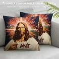 thumbnail image 3 of GOSMITH I Saw That Jesus Throw Pillow, Funny Cushion Cover, Christian Living Room Decor, College Dorm Accent Pillow, Funny Religious Pillow Cover, Christian Pillow ( Pillow Cover(No Insert)), 3 of 5