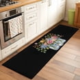 thumbnail image 3 of Pink Spring Floral Kitchen Runner Rug 2x6 Washable Runners for Hallway Non Slip Watercolor Black Botanical Farmhouse Large Area Rug Indoor Floor Carpet for Bathroom Laundry Entryway Bedroom, 3 of 8