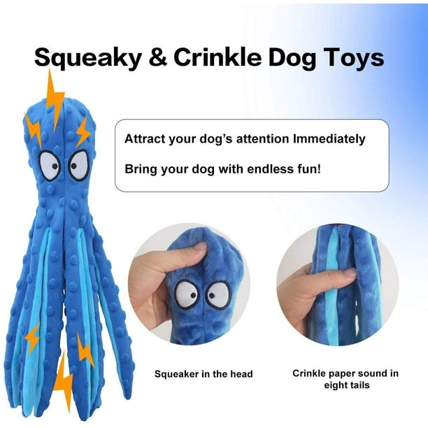 Blue octopus dog toy sale