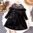 thumbnail image 6 of Bearichfupo Toddler Girls Long Sleeve Black Dress Princess Dress Dance Party Dresses Fall Winter Kids Clothes, Sizes 18-24 Months, 6 of 6