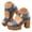 Blue, variant on Women's Slip on Wedge Sandal Comfortable Non Slip Platform Chunky High Heels Open Toe Party Wedding Dressy Shoes