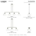 thumbnail image 7 of 53644-91-Livex Lighting-Glendon - 4 Light Large Linear Chandelier-18.75 Inches Tall and 8.25 Inches Wide-Brushed Nickel Finish, 7 of 7