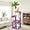 Square Deep Purple, variant on YYEAN 61" Large Cat Tree Tower for Indoor Cats with DIY Green Leaves Scratching Post Multi Soft Hang Ball Plush Cat House Furniture 360° Rotating Cat Scratch Board with Hammock-Square Beige