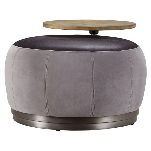 ACME Decapree Ottoman in Antique Slate and Gray
