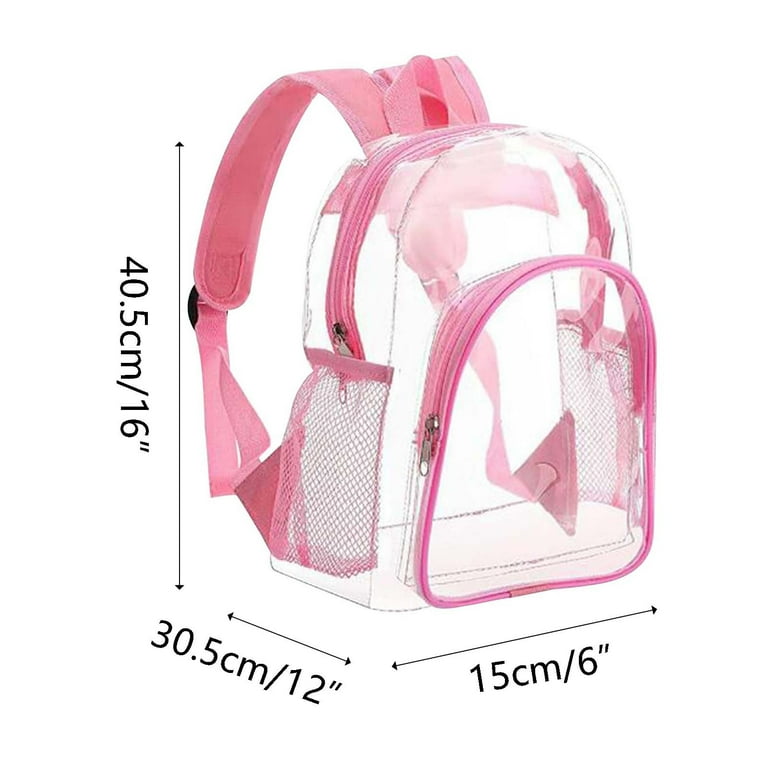 Tiitstoy Heavy Duty Transparent Backpack Clear Backpack See Through Backpacks Transparent Clear Large Bookbag for School Work Stadium Security