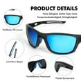 thumbnail image 3 of REAVEE Sports Glasses Blue Lens Cycling Glasses Men Women Polarized UV400 Protection Running Glasses, 3 of 4
