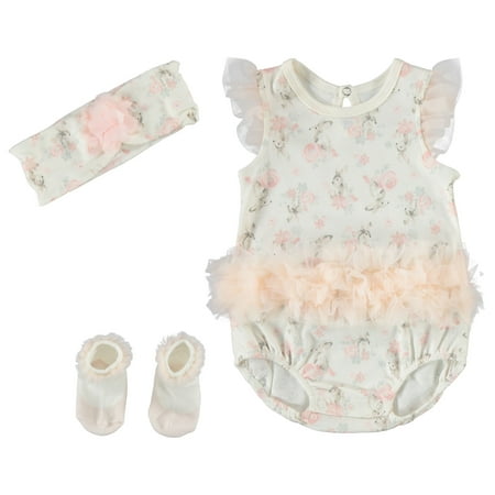 

Kyle & Deena Baby Girl 3 PC Organza Creeper Set Sizes Newborn-9 Months