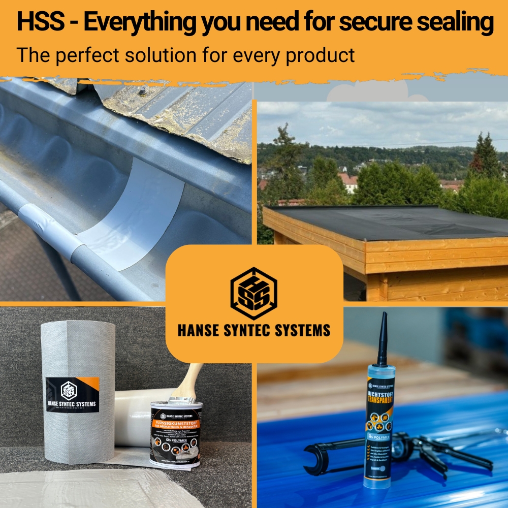 HSS EPDM Roofing Membrane EasyStick - Reinforced - Waterproof - self-Adhesive - Longlasting flatroof Sheet - Black - 39 inch x 16 feet