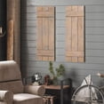 thumbnail image 2 of Laicejoy Paulownia Wood Window Shutter, Farmhouse Wall Decoration Boards Set of 2 w/Antiqued Surface, wall Mounted Installation Hardware, 2 of 8