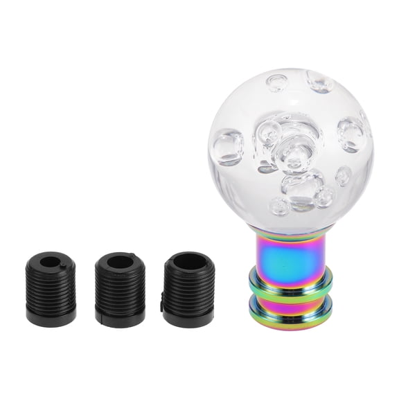 Unique Bargains 9cm Gear Shift Knob Acrylic Car for Automatic and Manual Transmission Vehicle with 3 Adapter Clear 1 Set
