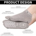 thumbnail image 3 of 6 pair Grip Yoga Pilates Socks Non Slip Barre Anti Athletic Socks with Grips for Women, 3 of 5