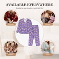 thumbnail image 7 of Daiia Pugs and Flowers for Women's Long-Sleeved Pajama Set – Soft & Comfortable Sleepwear Button-Up Pajamas Cozy Lounge Wear-Large, 7 of 7