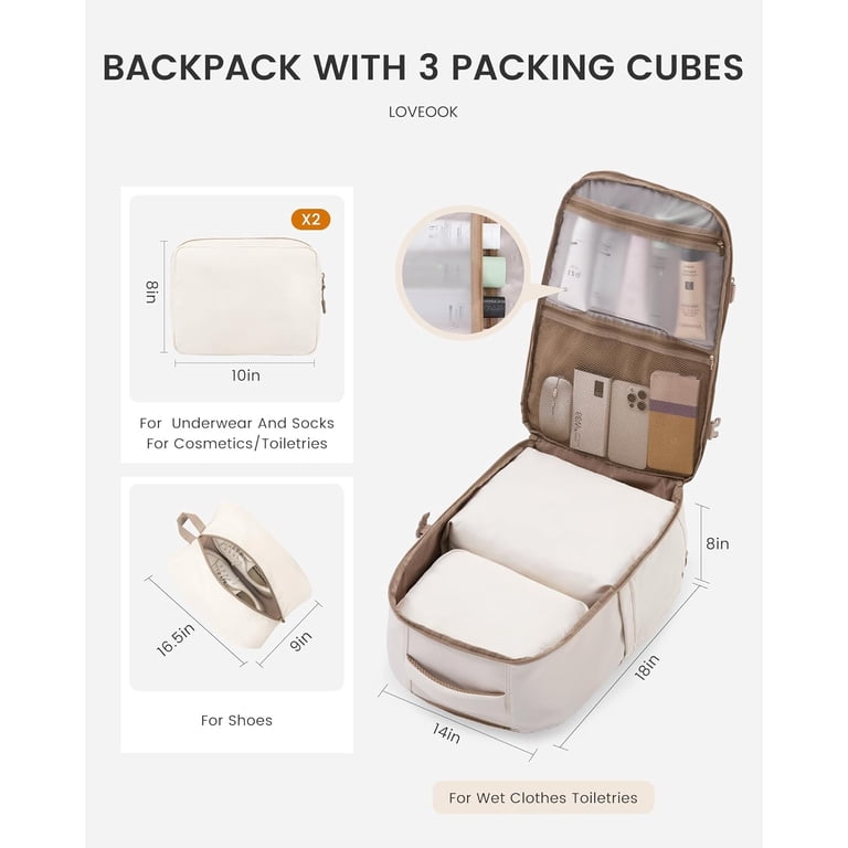 LOVEVOOK Travel Backpack,40L Carry On Backpack Large Fits  display picture 2