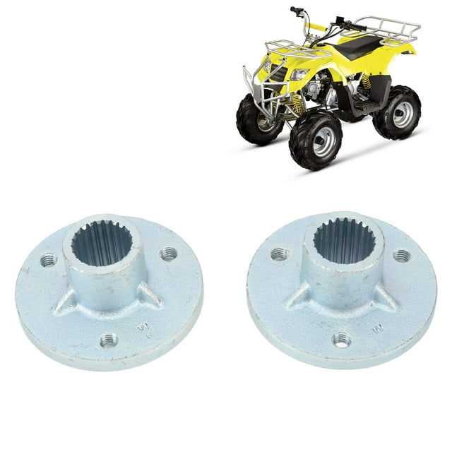 Stud Rear Hub Shaft, Rust Proof 2PCS High Reliability 23T 3 Stud Rear Wheel Hub Vibration for 5inch Tyres Quad Motorcycle