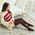 thumbnail image 3 of Fall/Winter Japanese Style Long Twist Stockings Over The Knee Socks Coffee, 3 of 4