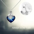 thumbnail image 5 of AOBOCO Heart Cremation Jewelry 925 Sterling Silver with Blue Crystal Urn Necklace for Ashes Keepsake Memorial Jewelry Cremation Jewelry for Ashes, 5 of 6