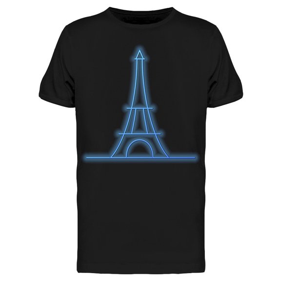 Blue Sketch Eiffel Design Tee Men's -Image by Shutterstock