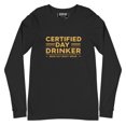 thumbnail image 1 of Certified Day Drinker #3 Unisex Long Sleeve Tee, 1 of 8