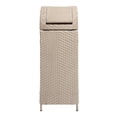 thumbnail image 2 of happimess Darla 31.39-Gallon All-Weather Wicker/Metal Swing Top Hideaway Outdoor Trash Can for Package Delivery, Patio Furniture, Cushions, Gardening Tools, Pool Supplies, Light Pink/White, HPM1202D, 2 of 9
