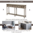 thumbnail image 3 of 58" Solid Wood Console Table Sofa Table Entryway Table with 2 Drawers and 1 Bottom Shelf for Storage Entry Hallway Foyer Sofa (Gray Wash), 3 of 7
