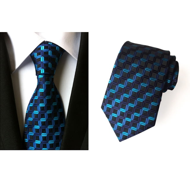 Corbatas de Diseño Sailing Formal de Negocios Patrón Rayas a Cuadros para Hombre B092