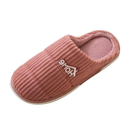 

GNEIKDEING Women Slippers Home Warm Cotton Slippers Winter Home Cotton Slippers Cute Printing Warm Slippers Casual Home Shoes Gift on Clearance