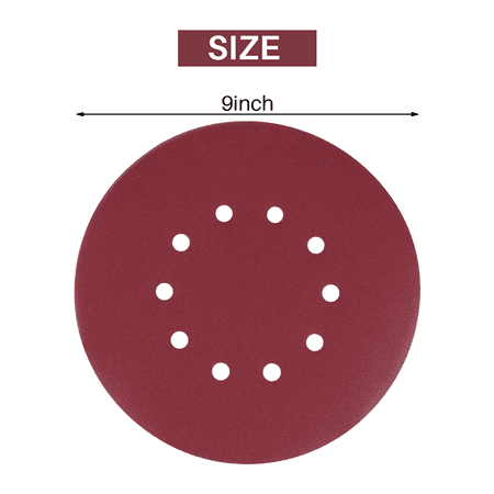

9 Inch Sanding Disc 240 Grit 25 Pcs and Loop Sandpaper Pads for Drywall Long Neck