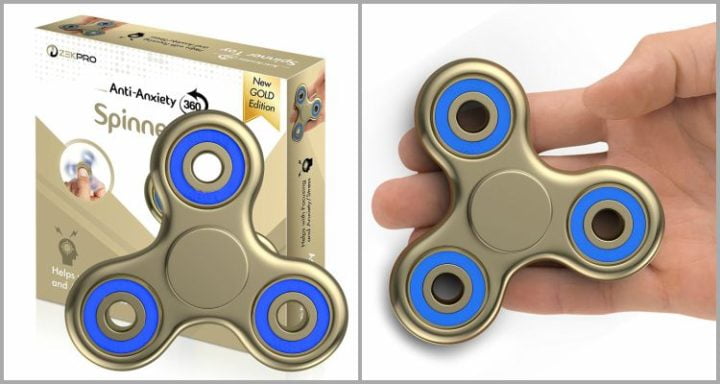 rainbow Handheld Toy Details about   METALLIC Tri-Fidget Spinner 