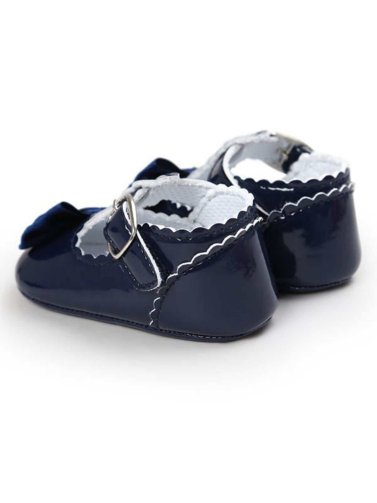 Lavaport Newborn Baby Girls Bowknot Shoes PU Leather Buckle First Walkers - image 5 of 5