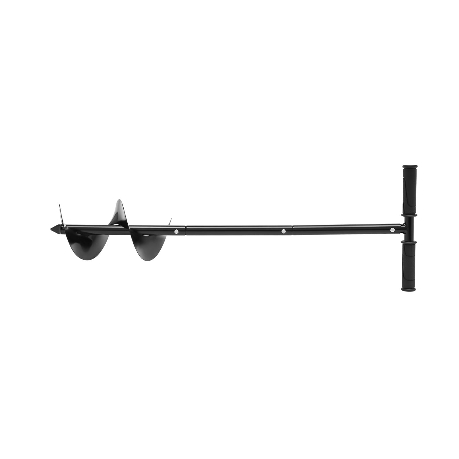 Manual Garden Auger Drill ,6" Auger Bit w/Handle & Gloves w/Plastic Claws, Portable Garden Hole Digging Drill Bit ,Auger Post Hole Digger for Planting Umbrella Fence Holes 6*33.46in