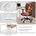 thumbnail image 4 of CHAQLIN Autumn Cat Maple Leaf Office Chair Cover with Stretch Polyester, Set of 2 Dustproof Covers for Desk Task Boss Armchair, 4 of 5