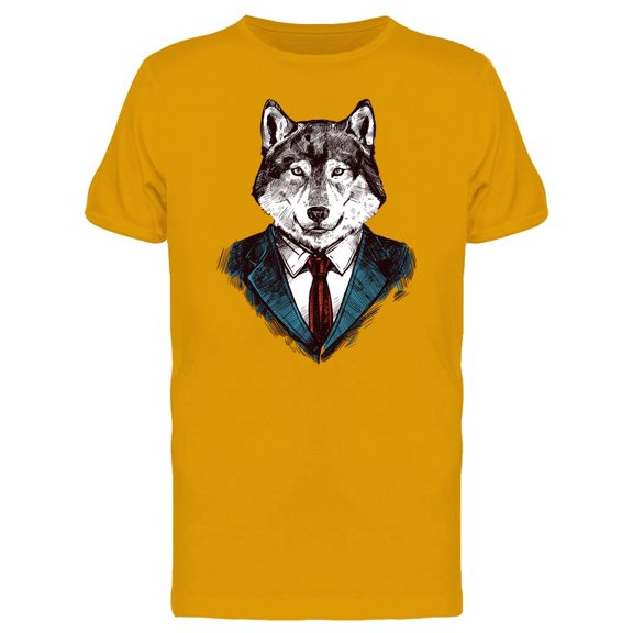 Business Wolf In A Suit Tee Men's -Image by Shutterstock