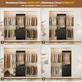 thumbnail image 6 of Homieasy Closet System, Closet Organizer with 3 Wooden Drawers, Walk-in Closet Wardrobe Clothes Rack with 4 Hanging Rods, Garment Rack, Black, 6 of 7