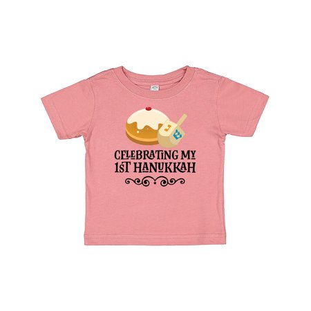 

Inktastic 1st Hanukkah Childs Dreidel Gift Baby Boy or Baby Girl T-Shirt