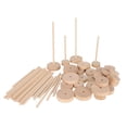 thumbnail image 1 of Wooden Wheel Discs, DIY Hand Crafted Unfinished Wood Wheels  For Crafts For Model Vehicle Parts, 1 of 8
