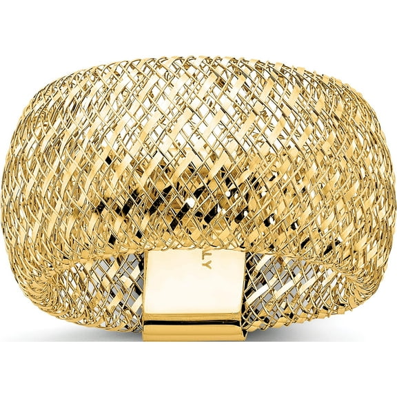 14K Yellow Gold Jbsp's Stretch Ring Made In Italy lr108