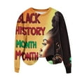 thumbnail image 4 of Jjayotai Black Women Pride Black History Month African Black Sweatshirt, Long Sleeve Round Neck Plus Size Pullover Tops, Suit for Parade Orange XXL, 4 of 4