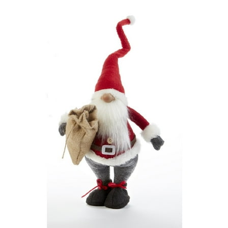 Resin Standing Snuffer Santa with Bag Figurine 10.5 Inches Tall